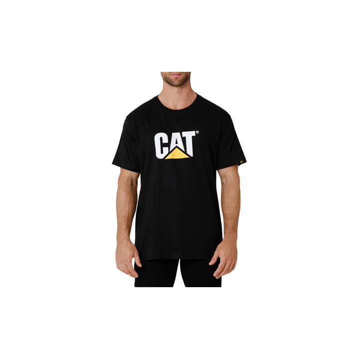 Caterpillar T-Shirts Dubai - Caterpillar Tm Logo Mens - Black ZLJCAD795